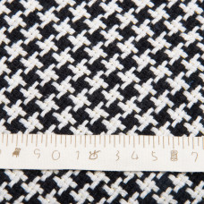 Тканина костюмна AT-26537 рогожка Зірка, 150 см, 415 г/м2 чорна