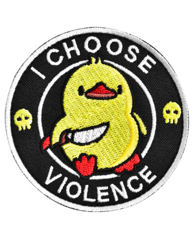 Шеврон I Choose Violence 7,6 см військова вишита аплікація, нашивка з липучкою, вишитий патч нашивка