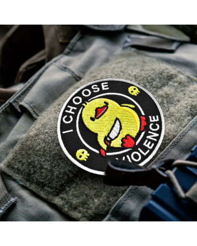 Шеврон I Choose Violence 7,6 см військова вишита аплікація, нашивка з липучкою, вишитий патч нашивка