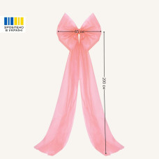 Бант декоративний 65х200 см великий фатиновий святковий зелений