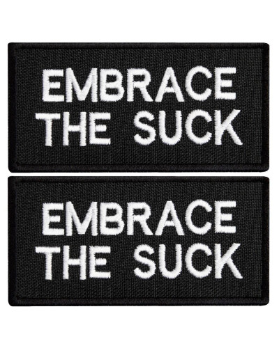Набір шевронів 2 шт. з липучкою Embrace the suck 4х8 см вишитий патч шеврон нашивка