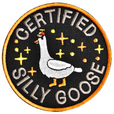 Шеврон нашивка Certified Silly Goose 7,6 см вишитий патч на липучці, для тактичного рюкзака, жилета, шлейки