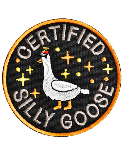 Шеврон нашивка Certified Silly Goose 7,6 см вишитий патч на липучці, для тактичного рюкзака, жилета, шлейки