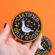Шеврон нашивка Certified Silly Goose 7,6 см вишитий патч на липучці, для тактичного рюкзака, жилета, шлейки