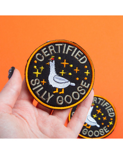 Шеврон нашивка Certified Silly Goose 7,6 см вишитий патч на липучці, для тактичного рюкзака, жилета, шлейки