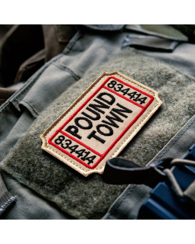 Набір шевронів 2 шт. з липучкою Ticket to Pound Town 4,6х7,6 см вишитий патч шеврон нашивка