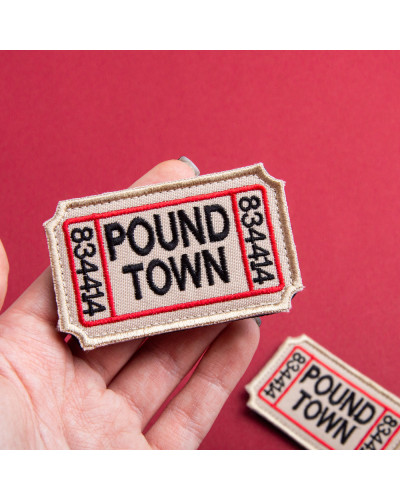 Набір шевронів 2 шт. з липучкою Ticket to Pound Town 4,6х7,6 см вишитий патч шеврон нашивка