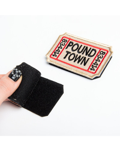 Набір шевронів 2 шт. з липучкою Ticket to Pound Town 4,6х7,6 см вишитий патч шеврон нашивка