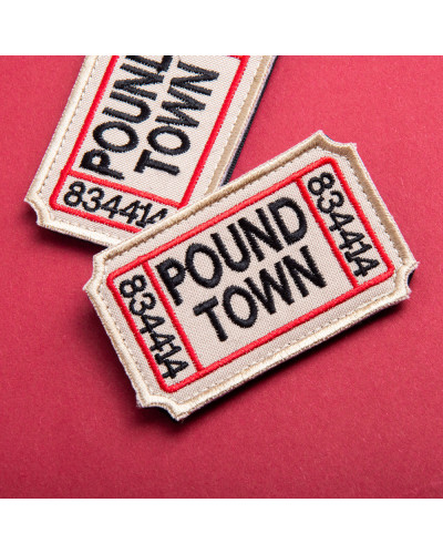 Набір шевронів 2 шт. з липучкою Ticket to Pound Town 4,6х7,6 см вишитий патч шеврон нашивка