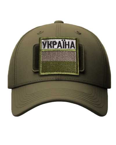 Набір шевронів 2 шт. з липучкою прапор України в кольорі хакі 5×5 см, вишитий патч нашивка шеврон
