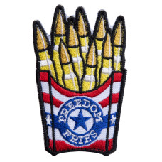 Шеврон нашивка Freedom Fries Patch 5×8 см вишитий патч на липучці