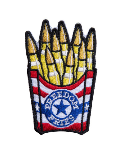 Шеврон нашивка Freedom Fries Patch 5×8 см вишитий патч на липучці