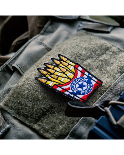 Шеврон нашивка Freedom Fries Patch 5×8 см вишитий патч на липучці