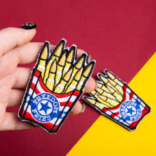 Шеврон нашивка Freedom Fries Patch 5×8 см вишитий патч на липучці
