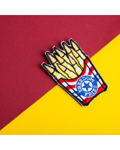 Шеврон нашивка Freedom Fries Patch 5×8 см вишитий патч на липучці