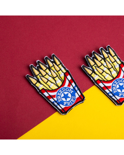 Шеврон нашивка Freedom Fries Patch 5×8 см вишитий патч на липучці