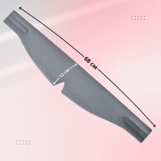 Маска для сну 12×68 см мікрофібра з липучкою для жінок і чоловіків сіра