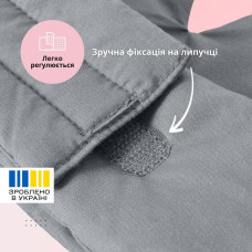 Маска для сну 12×68 см мікрофібра з липучкою для жінок і чоловіків сіра