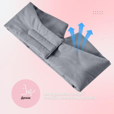 Маска для сну 12×68 см мікрофібра з липучкою для жінок і чоловіків сіра