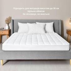 Наматрацник 160×200×35 SleepDream з натяжним бортом периметром, гіпоалергенний, щільний, захисний