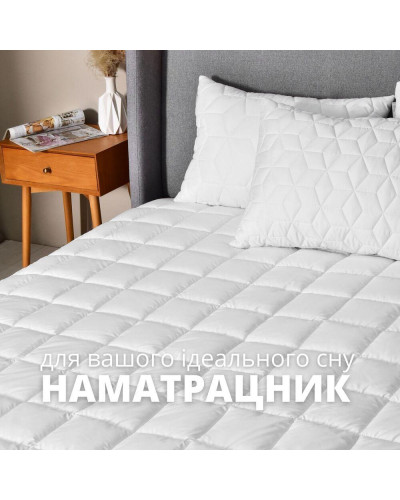 Наматрацник 140×200×35 SleepDream з натяжним бортом периметром, гіпоалергенний, щільний, захисний