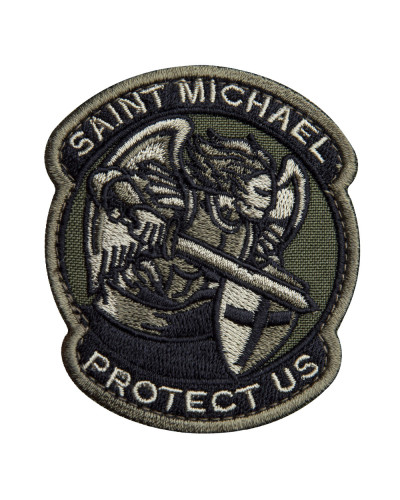 Шеврон на липучці Saint Michael 7х7,6 см вишитий патч, нашивка, шеврон Архангел Михайло
