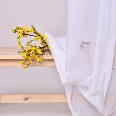 Тканина тюль однотонний ріжок Lilin, 300 см, 56 г/м2 V-be020 white