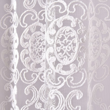 Тканина тюль сітка з вишивкою, 280 см, 74 г/м2 V-ecru