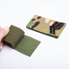 Набір шевронів 2 шт. з липучкою Звання ВСУ Капрал 5х10 см, вишитий патч шеврон мультикам