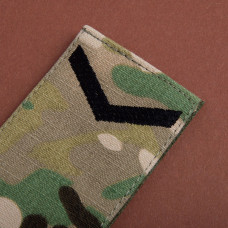 Набір шевронів 2 шт. з липучкою Звання ВСУнішаl Солдати 5х10 см, вишитий патч шеврон мультикам