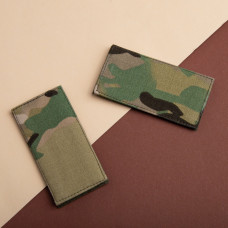 Набір шевронів 2 шт. з липучкою Звання ВСУ Солдати 5х10 см, вишитий патч шеврон мультикам
