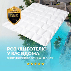 Ковдра зимова двоспальна 175х210 см IDEIA штучний пух, для готелів, дому, тепла, гіпоалергенна біла