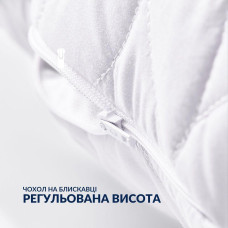 Набір подушок 2 шт 50×70 Breeze IDEIA стьобаний чохол з блискавкою, штучний пух, гіпоалергенна подушка