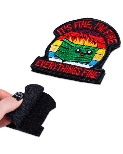 Набір шевронів 2 шт It is fine, I'm Fine Everythings Fine 7,3х7,6 см вишитий патч нашивка шеврон