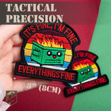 Набір шевронів 2 шт It is fine, I'm Fine Everythings Fine 7,3х7,6 см вишитий патч нашивка шеврон