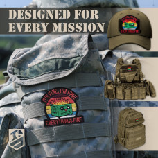 Набір шевронів 2 шт It is fine, I'm Fine Everythings Fine 7,3х7,6 см вишитий патч нашивка шеврон