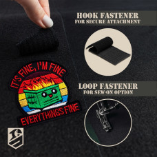 Набір шевронів 2 шт It is fine, I'm Fine Everythings Fine 7,3х7,6 см вишитий патч нашивка шеврон