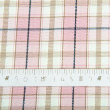 Тканина плательна Кліточка 150 см, 150 г/м2, Клітка, Шотландка, тканина костюмна пудра