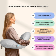 Подушка для годування диванчик 60х70х16 см бавовна антиалергенне волокно, для зручності мами, з блискавкою