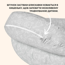 Подушка для годування диванчик 60х70х16 см бавовна антиалергенне волокно, для зручності мами, з блискавкою