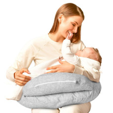 Подушка для годування диванчик 60х70х16 см бавовна антиалергенне волокно, для зручності мами, з блискавкою