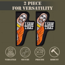 Набір шевронів 2 шт. із липучкою I Saw That 4,3х7,6 см вишитий патч нашивка шеврон