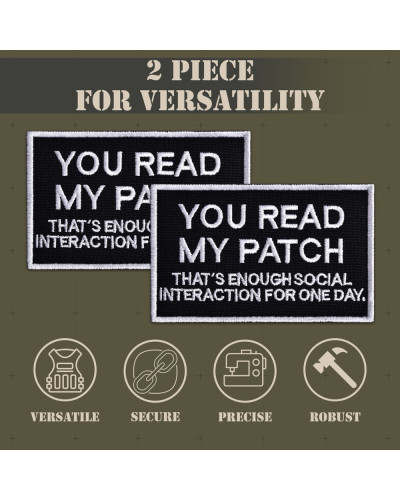 Набір шевронів 2 шт You Read My Patch 5×8 см, вишитий патч, нашивка, шеврон