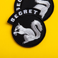 Шеврон на липучці Secret Squirrel 7,5×8,5 см вишитий патч, нашивка, шеврон Білка Розвідка