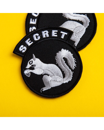 Шеврон на липучці Secret Squirrel 7,5×8,5 см вишитий патч, нашивка, шеврон Білка Розвідка