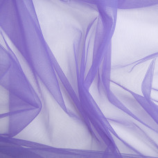 Тканина фатін євро 300 см 15 г/м2 фатин легка декоративна для суконь, костюмів, декору   V-H95 фіолет