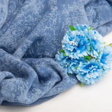 Тканина трикотаж тринитка Мармур фліс, 310 гр/м2, 185 см індіго