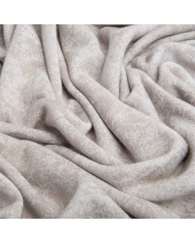 Тканина трикотаж тринитка Мармур фліс, 310 г/м2, 185 см беж