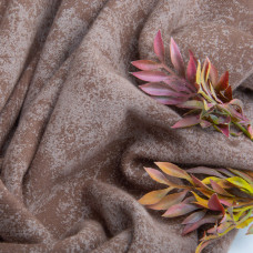 Тканина трикотаж тринитка Мармур фліс, 310 г/м2, 185 см т/беж