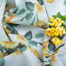 Тканина Батист Жасмін, 145 см, 77 г/м2, бавовна, натуральна тканина для одягу, бавовна зелена